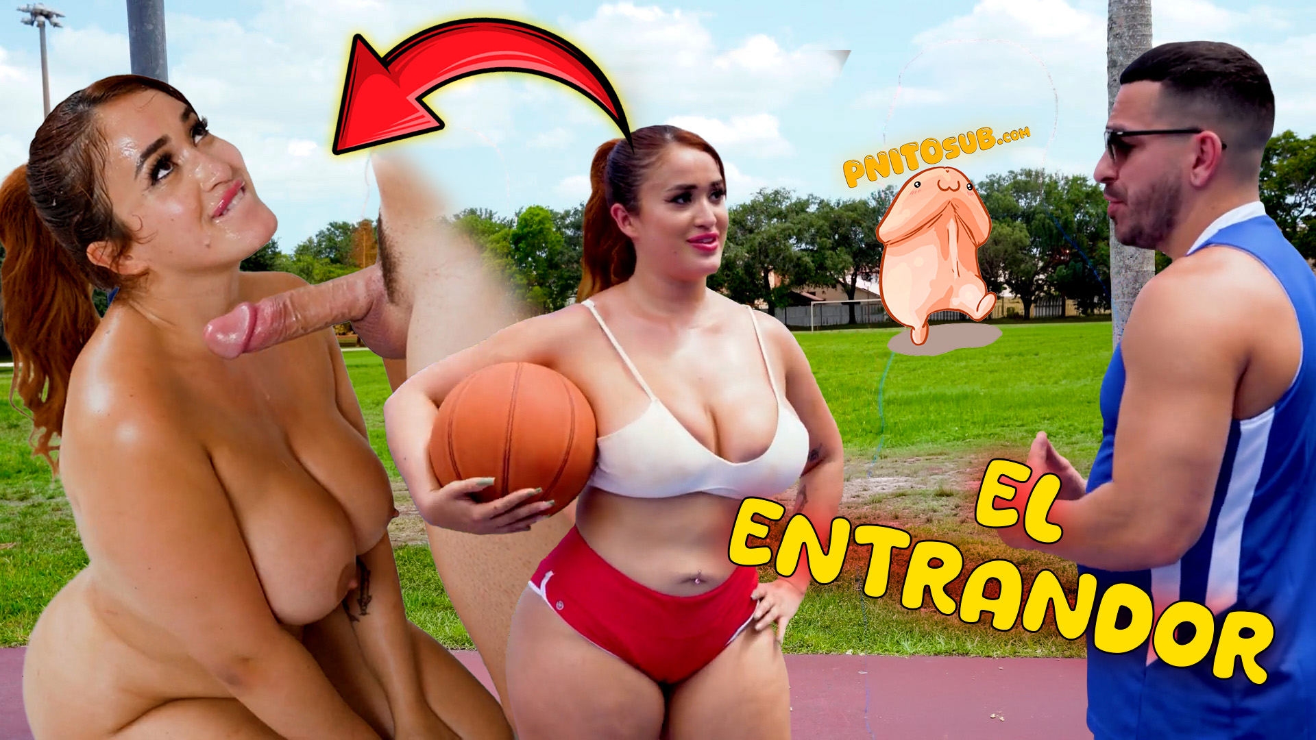 El entrenador me hace rebotar las tetas​