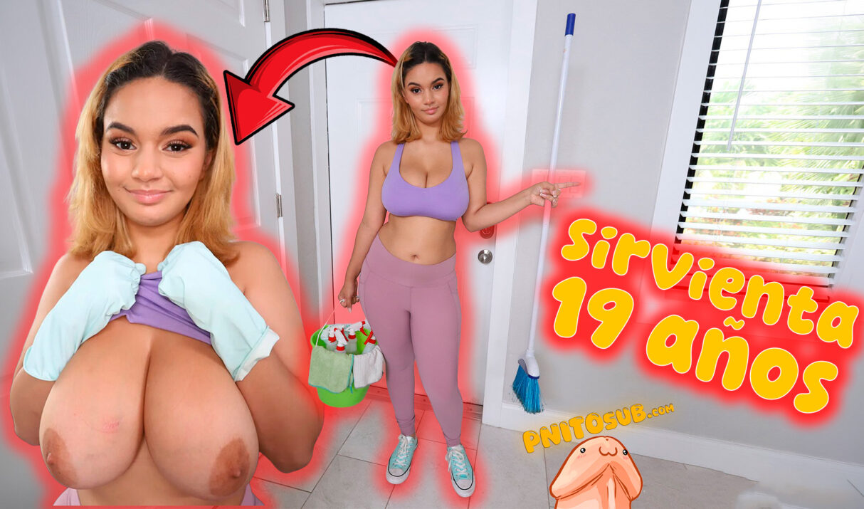 Sirvienta de 19 añitos y tetas enormes es follada por dinero – Crystal Chase​​