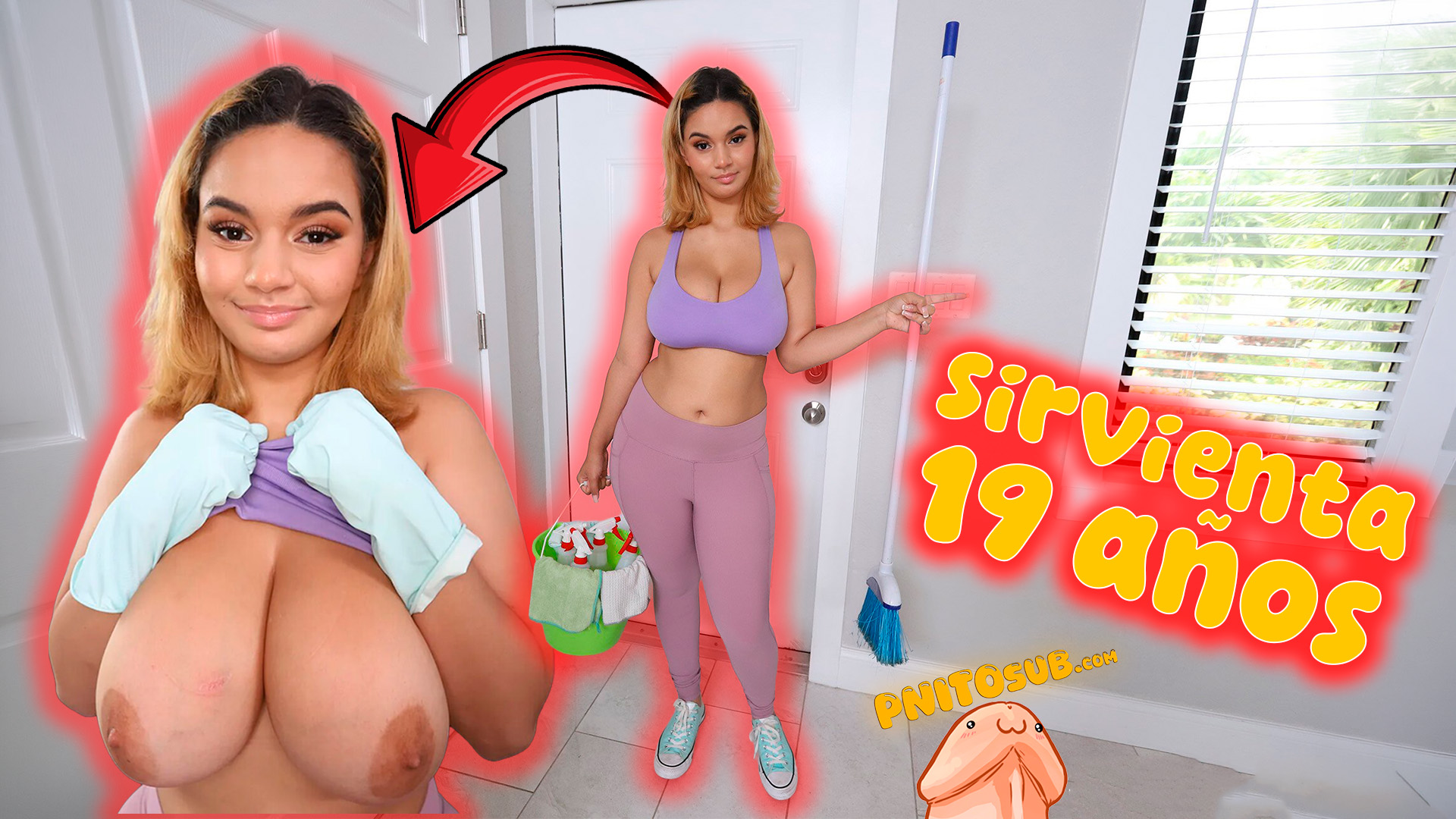 Sirvienta de 19 añitos y tetas enormes es follada por dinero – Crystal Chase​​