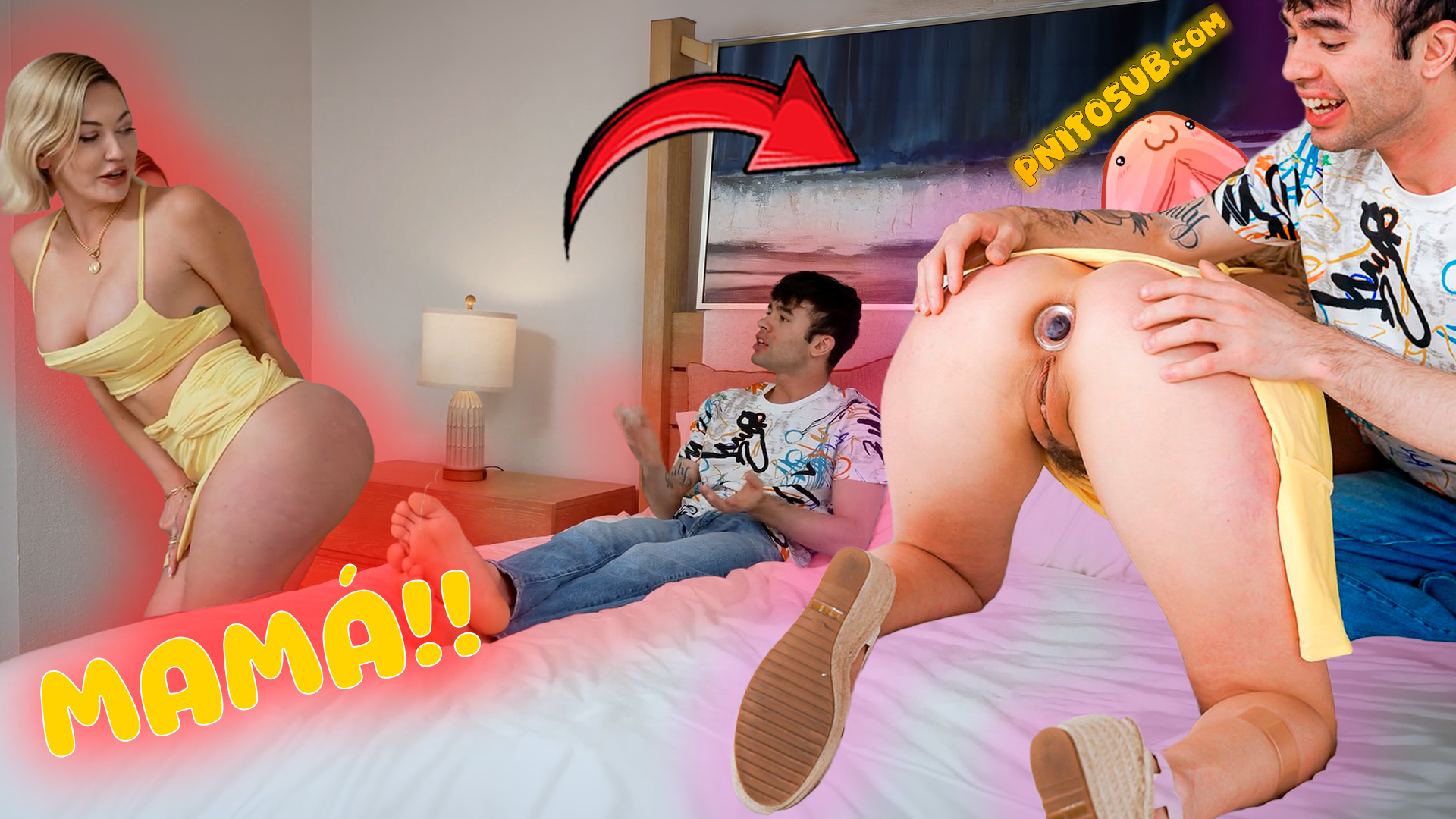 Ayudando con el Plug Anal de Mamá